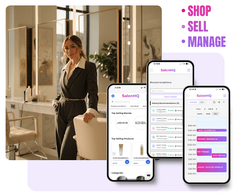 SalonHQ wholesale shop and mobile app